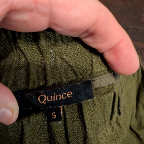 Quince 100% European Linen Pants, Martini Olive, Women's Small - Picture 5 of 7